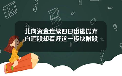 北向资金连续四日出逃抛弃白酒股却看好这一板块附股