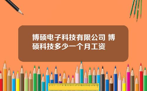 博碩電子科技有限公司 博碩科技多少一個月工資