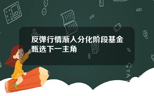 反弹行情渐入分化阶段基金甄选下一主角