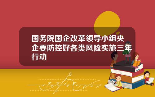國務院國企改革領導小組央企要防控好各類風險實施三年行動