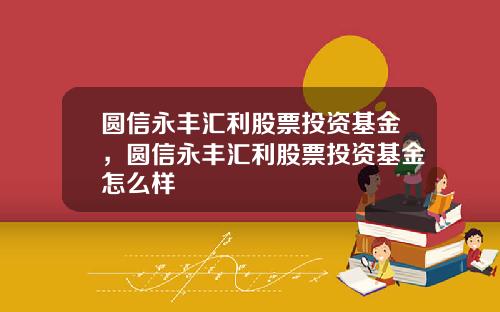 圆信永丰汇利股票投资基金，圆信永丰汇利股票投资基金怎么样