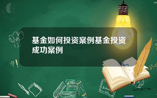 基金如何投資案例基金投資成功案例