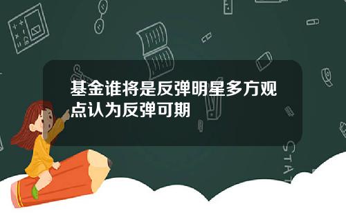 基金谁将是反弹明星多方观点认为反弹可期