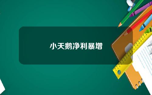 小天鵞淨利暴增