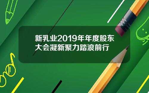 新乳业2019年年度股东大会凝新聚力踏浪前行