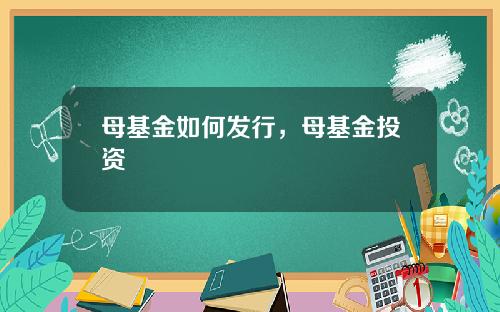 母基金如何發行，母基金投資
