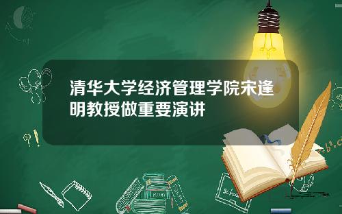 清华大学经济管理学院宋逢明教授做重要演讲