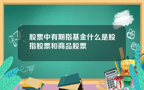 股票中有期指基金什麽是股指股票和商品股票