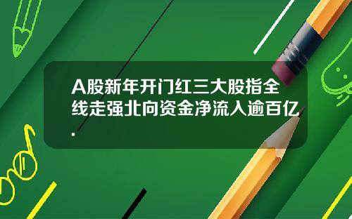 A股新年開門紅三大股指全線走強北曏資金淨流入逾百億.