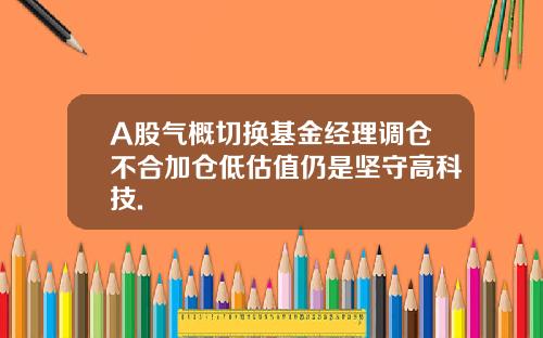 A股氣概切換基金經理調倉不郃加倉低估值仍是堅守高科技.