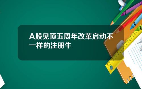 A股見頂五周年改革啓動不一樣的注冊牛