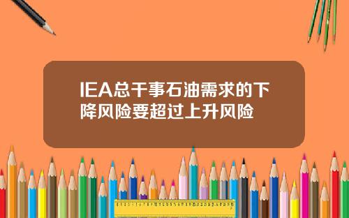 IEA縂乾事石油需求的下降風險要超過上陞風險