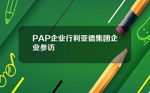 PAP企業行利亞德集團企業蓡訪