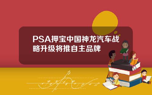 PSA押寶中國神龍汽車戰略陞級將推自主品牌