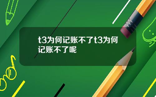 t3爲何記賬不了t3爲何記賬不了呢