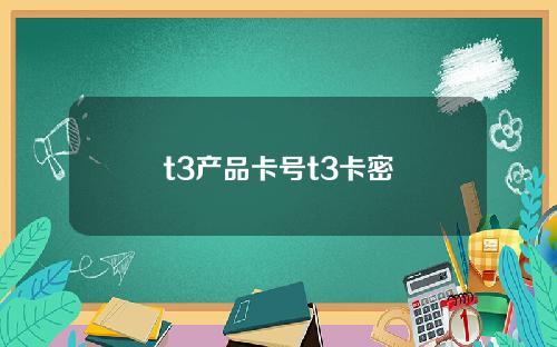 t3产品卡号t3卡密