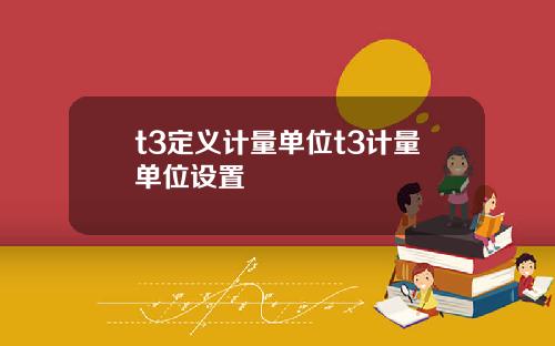 t3定义计量单位t3计量单位设置