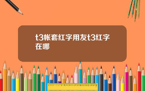t3帳套紅字用友t3紅字在哪