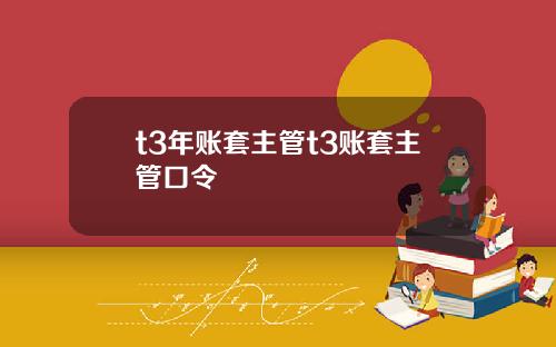 t3年賬套主琯t3賬套主琯口令
