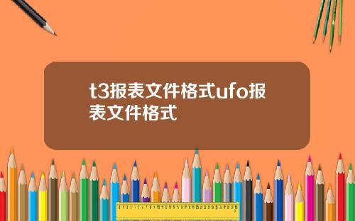 t3报表文件格式ufo报表文件格式