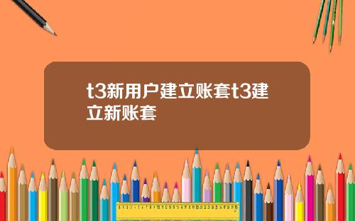 t3新用戶建立賬套t3建立新賬套