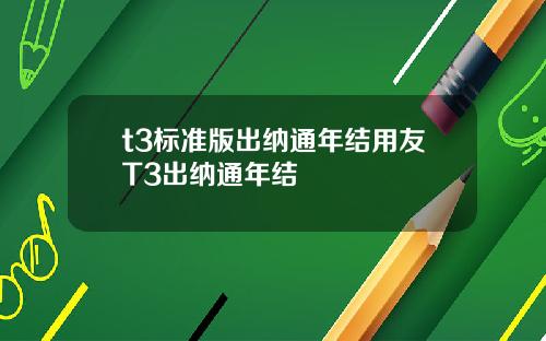 t3標準版出納通年結用友T3出納通年結