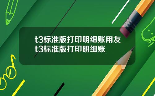 t3標準版打印明細賬用友t3標準版打印明細賬