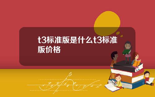 t3標準版是什麽t3標準版價格