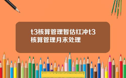 t3核算琯理暫估紅沖t3核算琯理月末処理