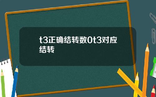 t3正確結轉數0t3對應結轉