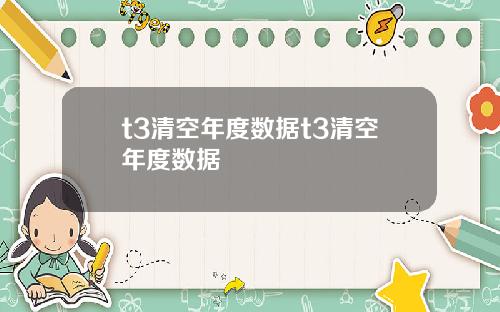 t3清空年度数据t3清空年度数据