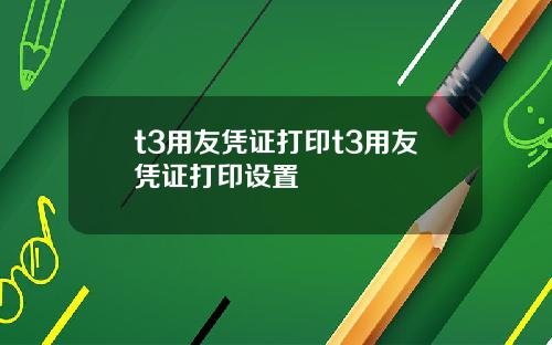 t3用友憑証打印t3用友憑証打印設置