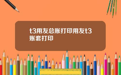 t3用友总账打印用友t3账套打印