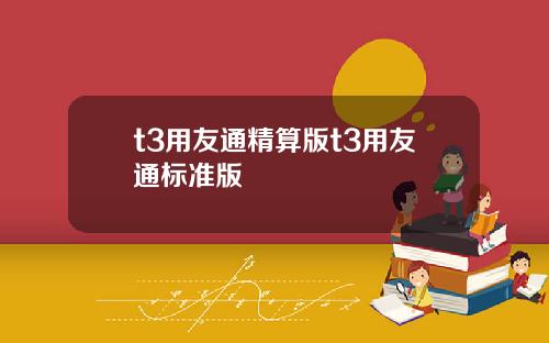 t3用友通精算版t3用友通標準版