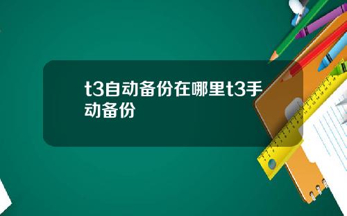 t3自動備份在哪裡t3手動備份