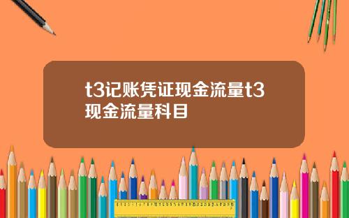t3記賬憑証現金流量t3現金流量科目
