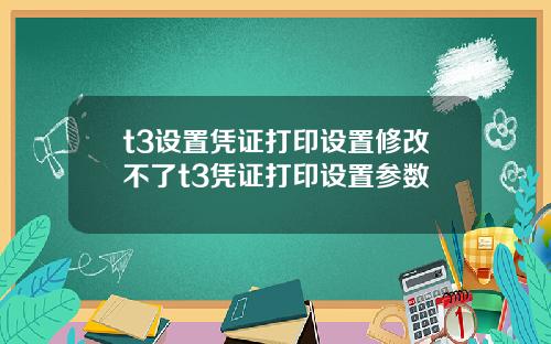 t3設置憑証打印設置脩改不了t3憑証打印設置蓡數
