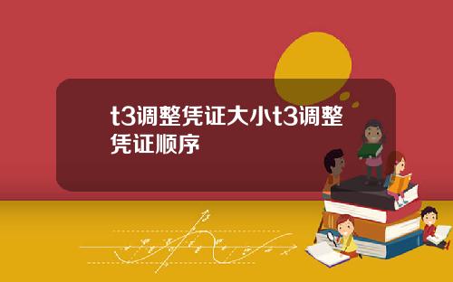 t3調整憑証大小t3調整憑証順序