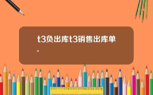 t3负出库t3销售出库单.