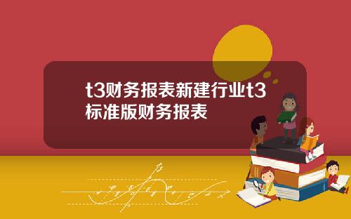 t3財務報表新建行業t3標準版財務報表