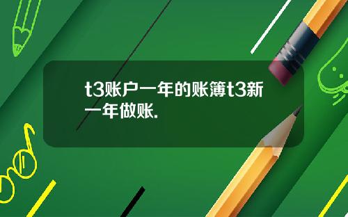 t3賬戶一年的賬簿t3新一年做賬.