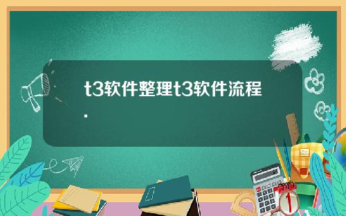t3软件整理t3软件流程.