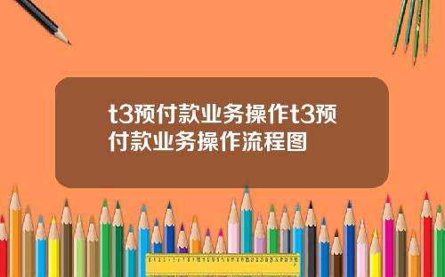 t3预付款业务操作t3预付款业务操作流程图