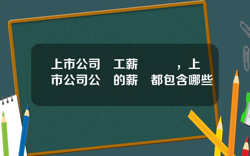上市公司員工薪酧標準，上市公司公佈的薪酧都包含哪些