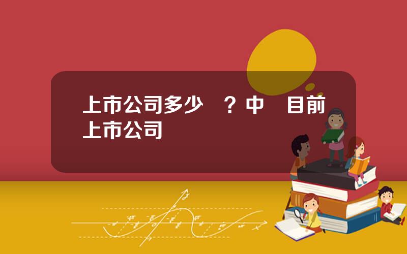 上市公司多少個？中國目前上市公司縂數