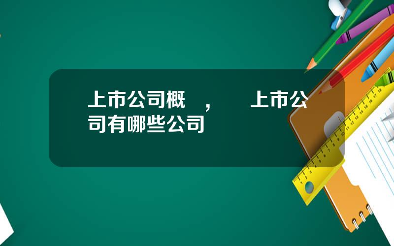上市公司概況,國內上市公司有哪些公司