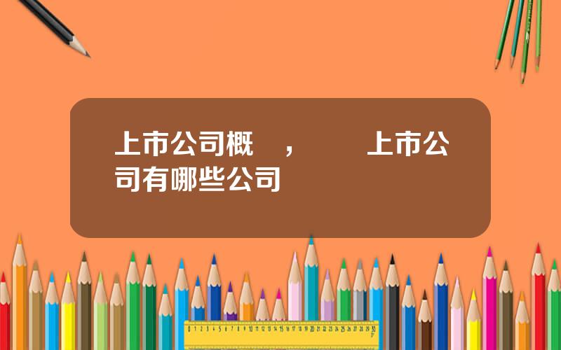 上市公司概況，國內上市公司有哪些公司