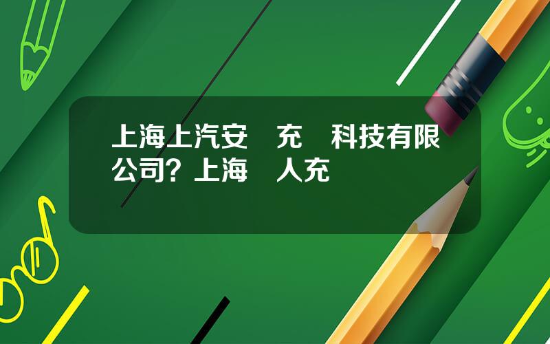 上海上汽安悅充電科技有限公司？上海個人充電樁電費標準