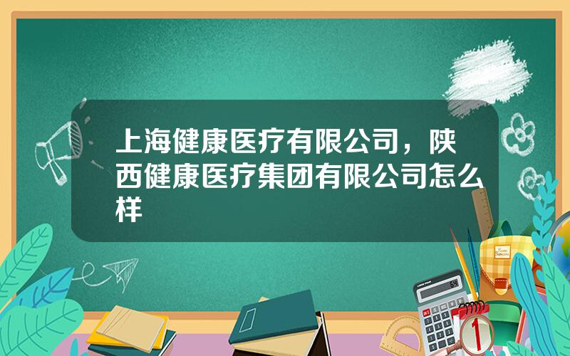 上海健康医疗有限公司，陕西健康医疗集团有限公司怎么样