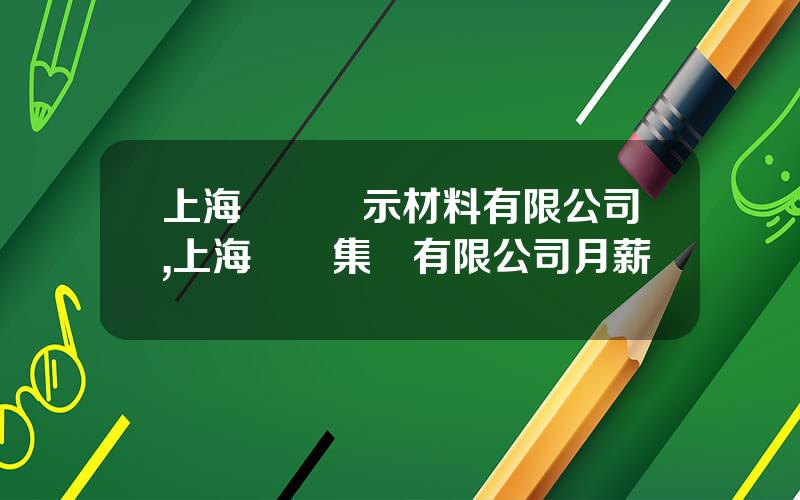 上海儀電顯示材料有限公司,上海儀電集團有限公司月薪